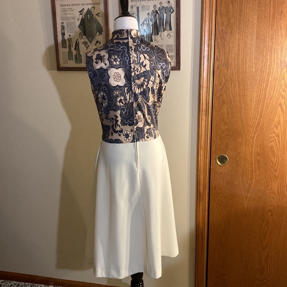 Strait Lane 2 piece Ivory ladies suit dress size vintage 16 - Picture 6 of 10